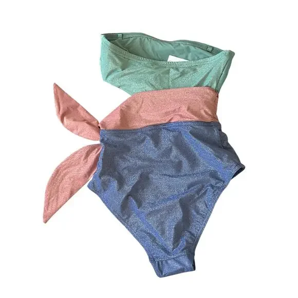 Zimmermann Lurex Cutout Bandeau One-Piece Swimsuit Size 4 NWT - Picture 4 of 11